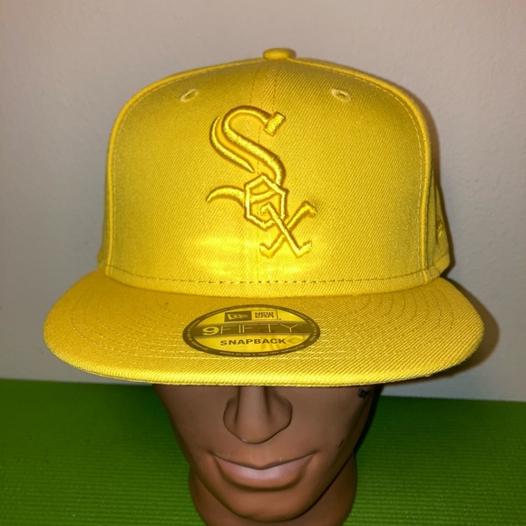 Men's New Era Yellow Chicago White Sox Spring Color Pack 9FIFTY Snapback Hat - Picture 1 of 8